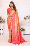 Orange Chaturi Banarasi Silk Saree