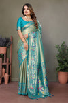 Sky Color Pure Banarasi Tissue Silk Saree