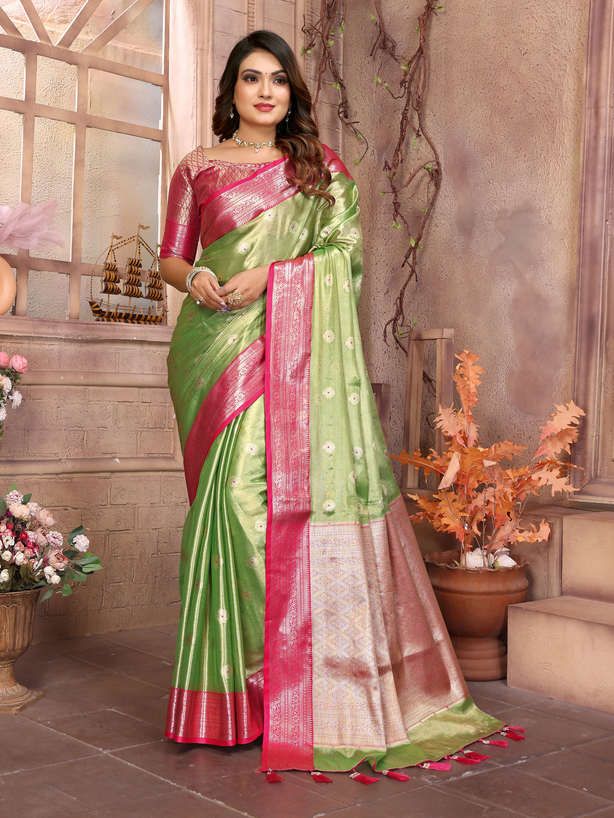 Handloom Tissue Silk Sarees with Zari Weaving Designs | Zari Woven Borders & Rich Pallu | Elegant & Trending Collection.