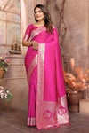 Pink Banarasi Silk Saree