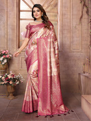 Off White Chaturi Weaving Banarasi Silk Saree