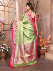 Handloom Tissue Silk Sarees with Zari Weaving Designs | Zari Woven Borders & Rich Pallu | Elegant & Trending Collection.