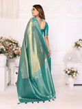 Sky Color Pure Banarasi Tissue Silk Saree