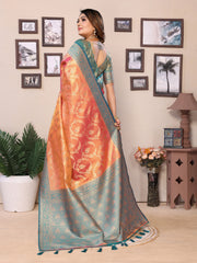 Blue Pure Tissue Silk Saree for Weddings