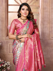 Sky Chaturi Banarasi Silk Saree