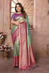 Sky Banarasi Tissue Silk Saree