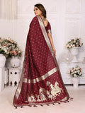 Red Pure Lichi Silk Summer Special Saree Collection