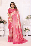 Peach Banarasi Chaturi Silk Saree