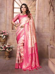 Light Pink Chaturi Banarasi Silk Saree