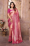 Pink Color Banarasi Tissue Silk Saree