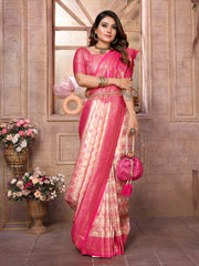 Light Pink Chaturi Banarasi Silk Saree