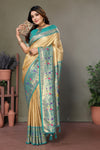 Pista Pure Banarasi Tissue Silk Saree