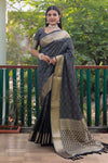 Exclusive Black Handloom Silk Bandhej Patola Sarees with Kanchi Borders & Unstitched Blouse Piece.