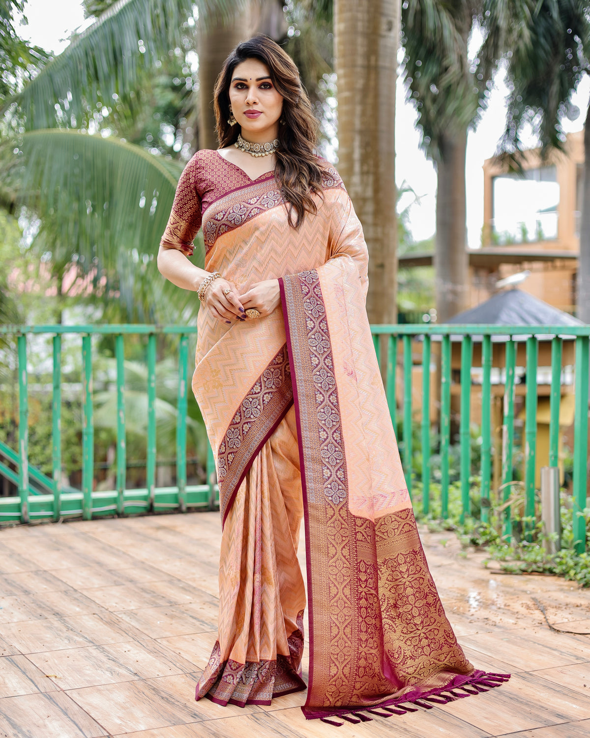 Cream Traditional Kanjivaram Pattu Saree