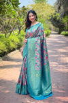 Firozi Color Kanchipattu Silk Saree For Women