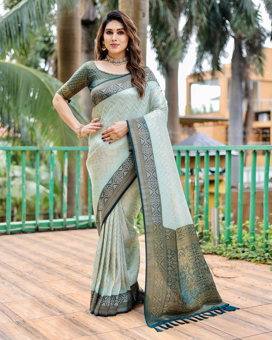 Gray Traditional Kanjivaram Pattu Saree