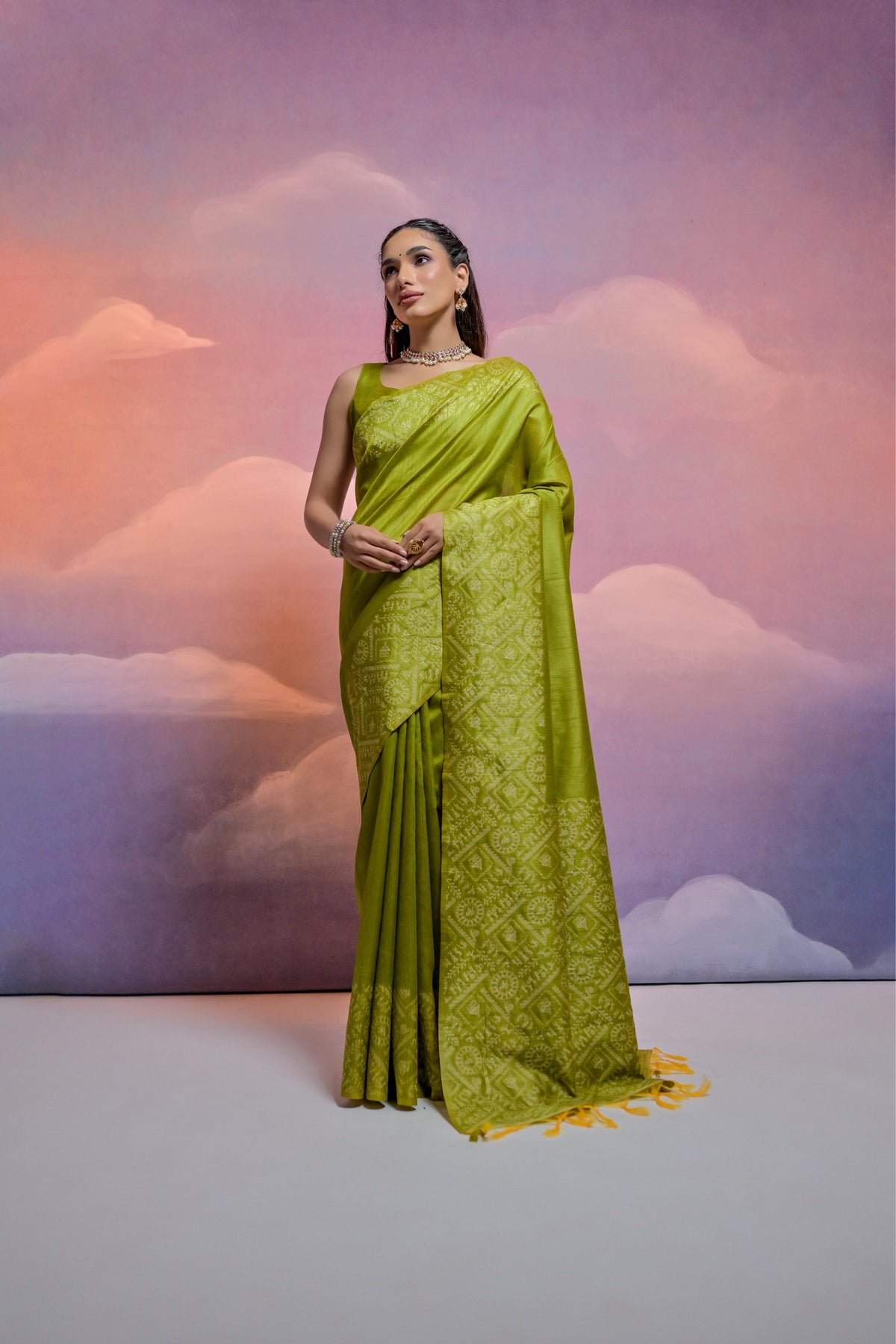 Mehendi Bangalore Handloom Raw Silk Saree For Women