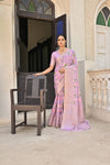 Purple Soft Cotton Silk Sarees