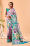 Lavender Color Paithani Silk