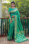 Elegant Light Green Handloom Silk Bandhej Patola Sarees with Kanchi Borders & Unstitched Blouse.