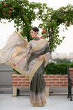 Mehndi Tussar Print Soft Warli Print Saree for Weddings