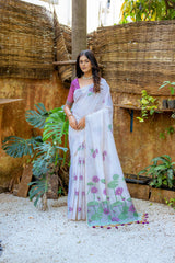 Wine Muga Silk Saree