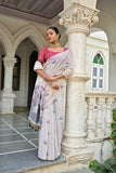 Blue Color Muga Silk Saree