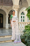 Wine Soft Muga Silk Saree