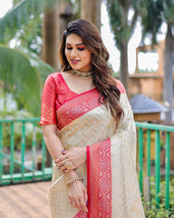 Orange Traditional Kanjivaram Pattu Saree