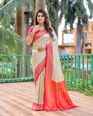 Orange Traditional Kanjivaram Pattu Saree