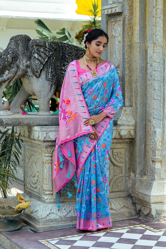 Firoz Soft Banarasi Silk Paithani Saree