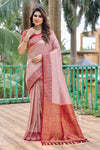 Peach Traditional Kanjivaram Pattu Saree