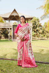 Luxurious Pink Pure Kanjivaram Soft Silk Saree with Stunning Weaving Work | Rich Pallu & Weaving Border Blouse.