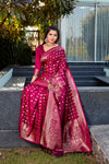 Pink Soft Satin Silk Sarees For Wedding