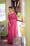 Light Pink Digital Printed Soft Silk Saree in Yellow | Contemporary Partywear Saree with Digital Print & Blouse Piece.