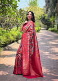 Pink Color Kanchipattu Silk Saree For Weddings