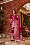 Pink Pure Kanjivaram Soft Satin Silk Saree