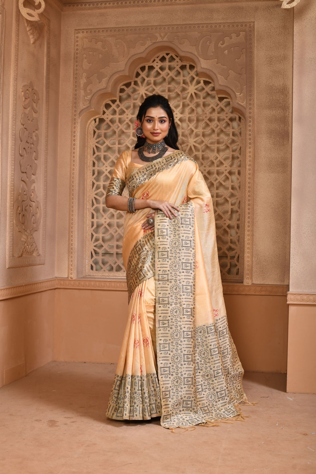 Pista Color Bangalore Handloom Raw Silk Saree