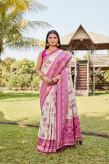 Luxurious Purple Pure Kanjivaram Soft Silk Saree with Stunning Weaving Work | Rich Pallu & Weaving Border Blouse.