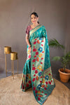 Rama Color Pure Soft Paithani Silk Saree