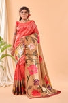 Red Color Paithani Silk Sari