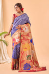 Violet Color Paithani Silk Sari