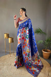 Violate Pure Soft Paithani Silk Saree For wedding