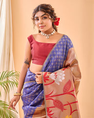 Violet Color Paithani Silk Sari