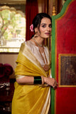 Jacquard Chex Zari Woven Saree