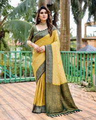 Yellow Traditional Kanjivaram Pattu Saree