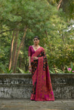 Black Pashmina Silk Kashmiri Weaving Saree
