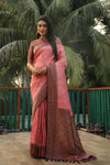 Pink Original Kanjivaram Soft Silk Saree