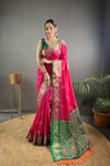 Pink Soft Rangeen Patola Silk Saree