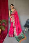 Pink Color Soft Rangeen Patola Silk Saree